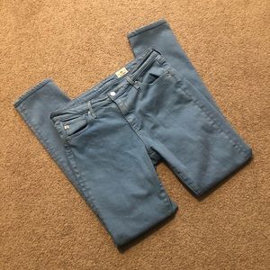 Adriano Goldschmied Faye Mid Rise Cigarette Baby Blue Jeans
